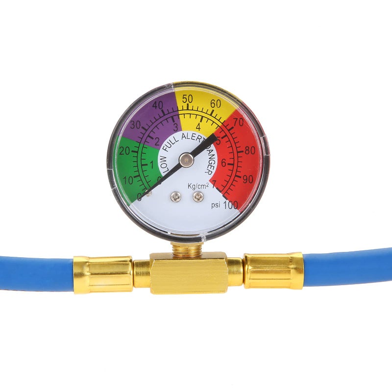 Aupoko R134A AC Refrigerant Charge Hose, 1/2â€ Acme Can Opener Tap Dispensing Piercing Valve, and Recharge Hose with Pressure Gauge, Fits for Car AC Air Conditioning Refrigerant - Image 3